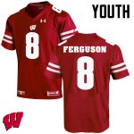 Youth Wisconsin Badgers NCAA #36 Joe Ferguson Red Authentic Under Armour Stitched College Football Jersey IS31B85GB